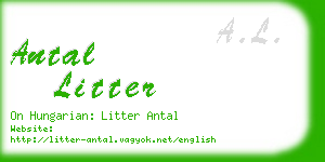 antal litter business card